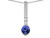 Star K Round 6mm Simulated Tanzanite Bar Pendant Necklace