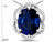 Star K Large Love Knot Pendant Necklace with Oval 12 x 10mm Created Sapphire - 313891AP