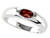 Tommaso Design Oval 6x4mm Genuine Garnet Birthstone Wedding Band - 22543B85