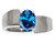 Tommaso Design Oval 9x7mm Genuine Blue Topaz Ring - 22616A55