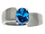 Tommaso Design Oval 9x7mm Genuine Blue Topaz Ring - 22616A5