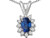 Tommaso Design Oval 7x5mm Genuine Sapphire Pendant Necklace - 22487A