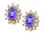 Tommaso Design Oval 7x5mm Genuine Tanzanite Earrings - 22494B