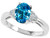 Tommaso Design Oval 8x6mm Genuine Blue Topaz Ring - 23191B7