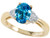 Tommaso Design Oval 8x6mm Genuine Blue Topaz Ring - 23191B7