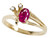 Tommaso Design Genuine Ruby and Diamond Ring - 23150B55