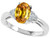 Tommaso Design Oval 8x6mm Genuine Citrine Ring - 23192A9