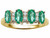 Tommaso Design Genuine 4 Stone Emerald Ring - 23143A7