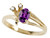 Tommaso Design Genuine Amethyst Ring - 23154B4