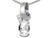 Tommaso Design Oval 8x6 mm Genuine White Topaz Pendant Necklace - 24006B