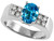 Tommaso Design Oval 8x6 mm Genuine Blue Topaz Ring - 23000B45