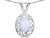 Star K Vintage Style Filigree Oval 6x4 Genuine Opal Pendant Necklace - 22893P
