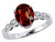 Tommaso Design Oval 8x6 Genuine Garnet Ring - 24257B5
