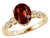 Tommaso Design Oval 8x6 Genuine Garnet Ring - 24257B7