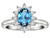 Tommaso Design Oval 7x5 mm Genuine Blue Topaz Ring - 24169B8