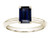 Tommaso Design 8x6mm Emerald Cut Genuine Sapphire Solitaire Engagement Ring - 23089B8