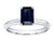 Tommaso Design 8x6mm Emerald Cut Genuine Sapphire Solitaire Engagement Ring - 23089A7