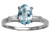 Tommaso Design Genuine Aquamarine Engagement Ring - 21614A5