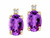 Tommaso Design Genuine Amethyst Earrings