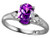 Tommaso Design Oval 9x7mm Genuine Amethyst Ring - 21675A5