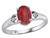 Tommaso Design Oval 7x5mm Genuine Ruby and Diamond Ring - 21673A7