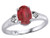 Tommaso Design Oval 7x5mm Genuine Ruby and Diamond Ring - 21673A7