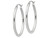 Finejewelers 14k White Gold Polished 2mm Oval Tube Hoop Earrings - TC119B