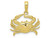 FJC Finejewelers 10k Yellow Gold Blue Crab Charm 10C3413W
