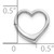 FJC Finejewelers 10k White Gold 3d Floating Heart Charm 10C2917WAF