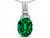 Star K Oval 10x8 Simulated Emerald Fashion Pendant Necklace - 319321AF