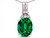 Star K Oval 10x8 Simulated Emerald Fashion Pendant Necklace - 319321AF