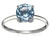 Star K 7mm Round Simulated Aquamarine Solitaire Engagement Ring - 311978B6