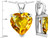 Star K Heart Shape 8mm Genuine Citrine Heart Pendant Necklace in 10 kt White Gold 305892AF
