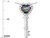 Star K Key to My Heart Pendant Necklace with Rainbow Mystic Topaz - 319254B