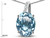 Star K 14k Gold Oval 9x7 Genuine Sky Blue Topaz Journey Pendant Necklace - 313560A
