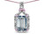 Star K Antique Vintage Look Emerald Cut 8x6 Genuine Aquamarine Octagon Pendant - 317477B