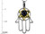 Star K Large Hamsa Hand Jewish Star of David Pendant Necklace with Genuine Black Sapphire in 10 kt Two Tone Gold 310889BF