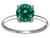 Star K 7mm Round Simulated Emerald Solitaire Engagement Ring - 311980A5