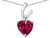 Star K Heart Shape 8mm Simulated Pink Tourmaline Endless Love Pendant Necklace - 313428W