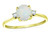 Star K 7mm Round Genuine Opal Classic 3 stone Engagement Ring - 312009B9
