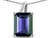 Star K Large 10x8 Octagon Emerald Cut Genuine Iolite Pendant Necklace