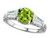 Star K Round 7mm Simulated Peridot and Cubic Zirconia Engagement Ring 311218 - 311218T4