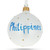 Flag of Philippines Glass Ball Christmas Ornament