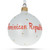Flag of Dominican Republic Glass Ball Christmas Ornament