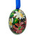Colorful Flowers Wooden Egg Easter Ornament 3 Inches