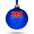 London, United Kingdom Glass Christmas Ornament 3.25 Inches