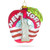 New York City Apple Symbol Glass Christmas Ornament