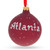 Atlanta, Georgia Glass Ball Christmas Ornament