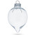 Set of 3 Clear Plastic Water Drop Christmas Ornaments 3.94 Inches
