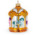Golden Carousel with Horses Glass Christmas Ornament